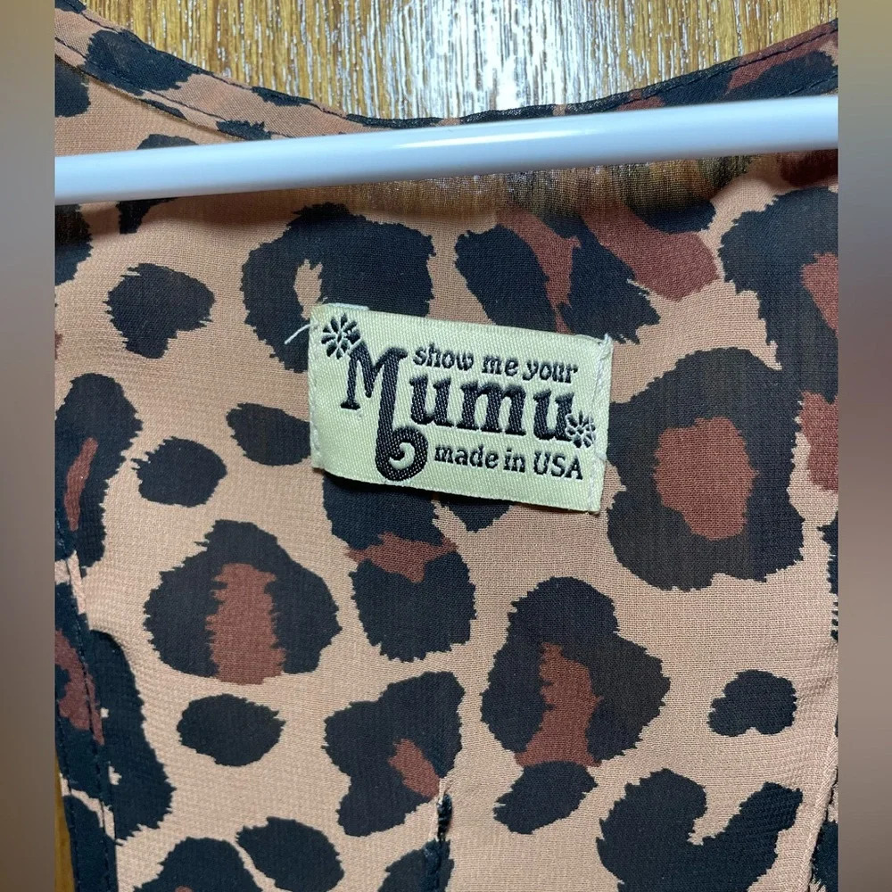 Show Me Your Mumu Leopard Print Racerback Tank size M/L - Picture 3 of 6
